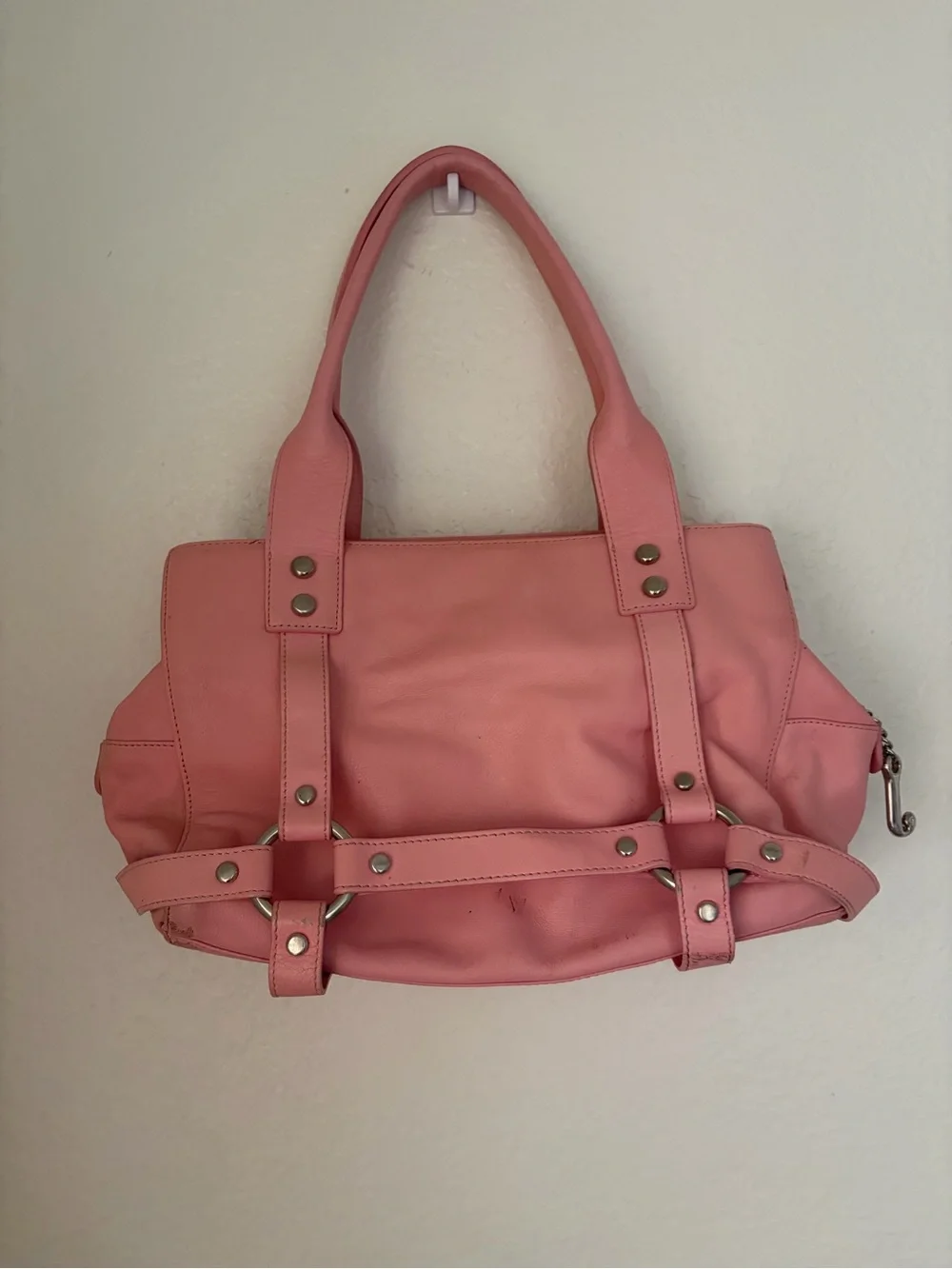 Bird by Juicy Couture Pink Structured Shoulder Bag Vintage
